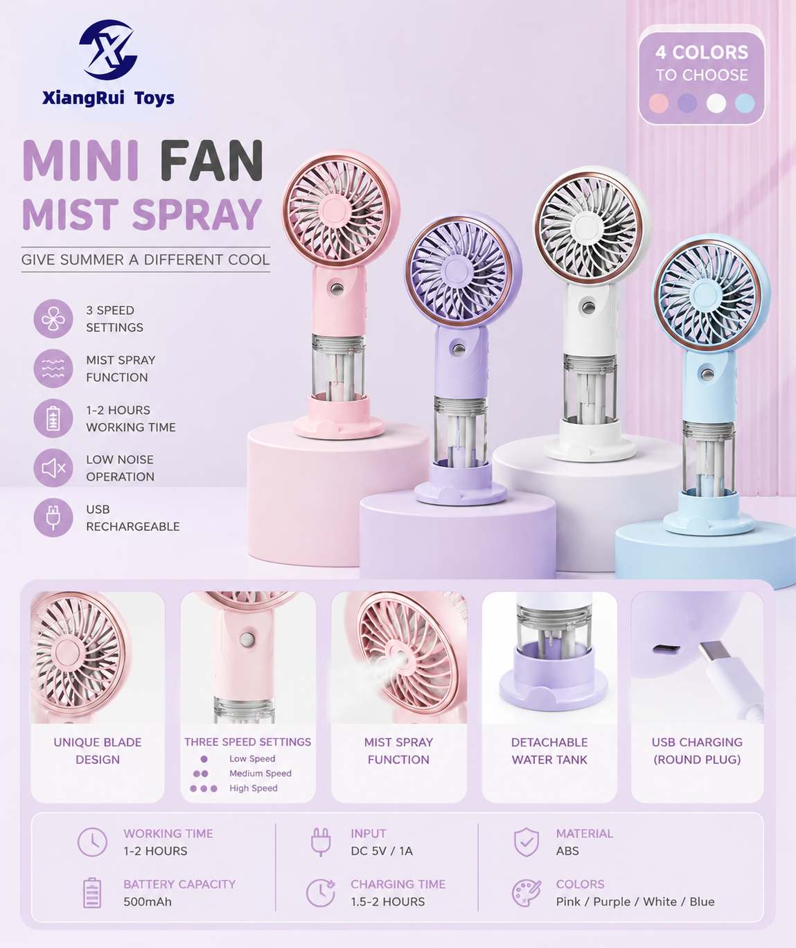 USB Handheld Mist Fan NO.21
