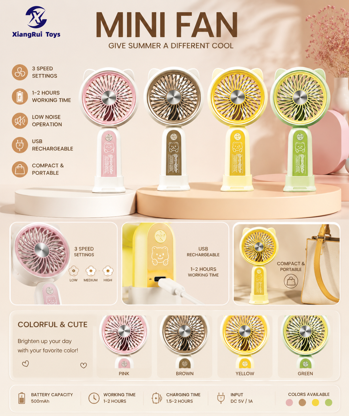 Rechargeable Handheld Fan NO.21