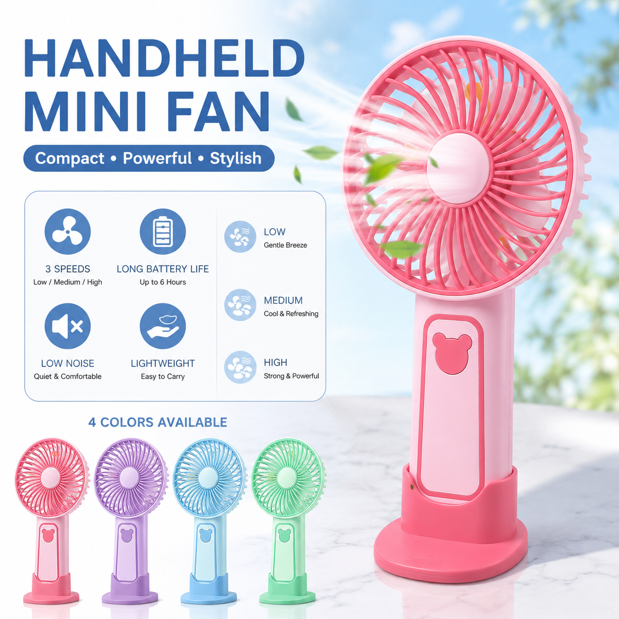 USB Rechargeable Summer Handheld Fan NO.22