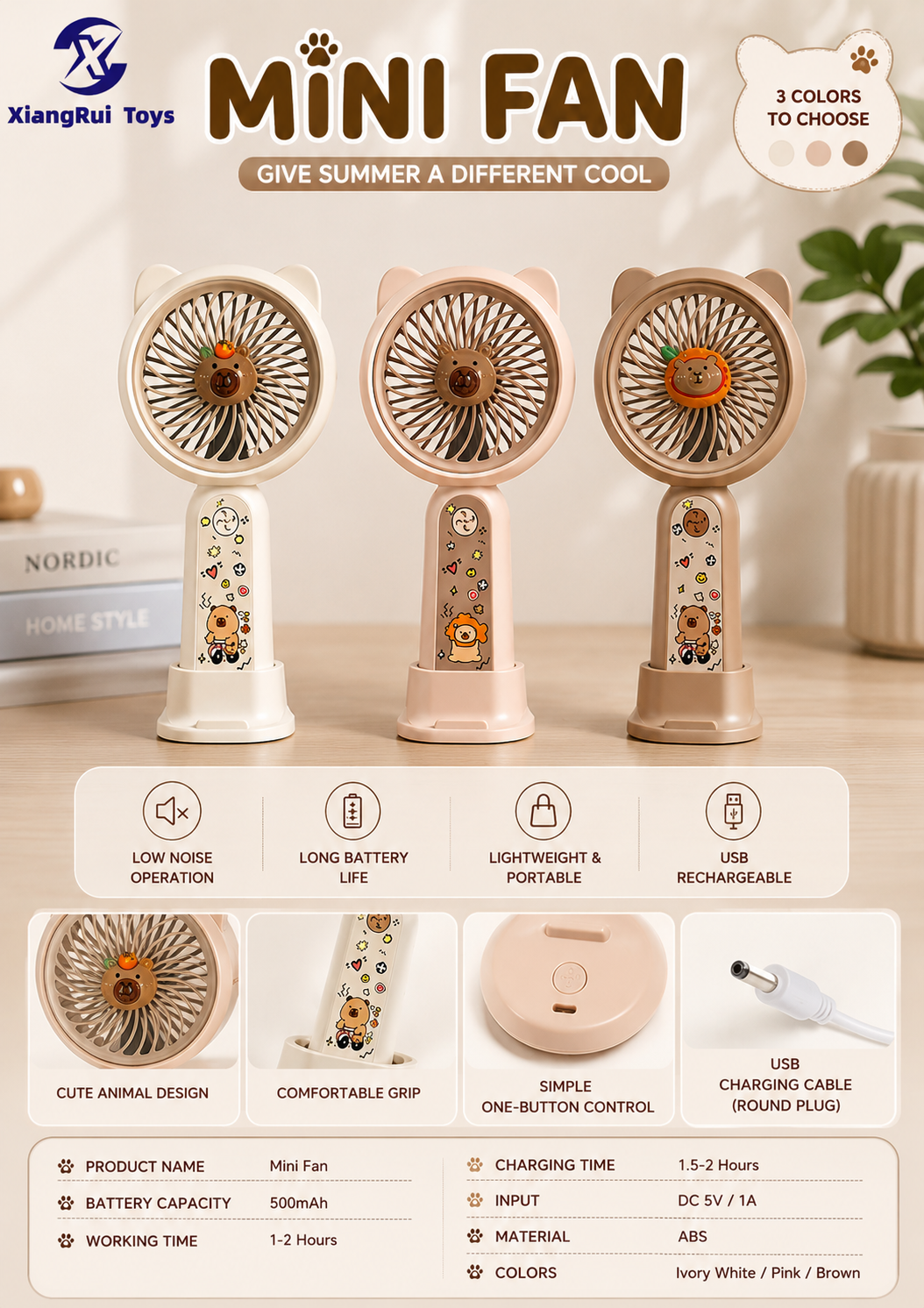 Rechargeable Handheld Fan NO.21