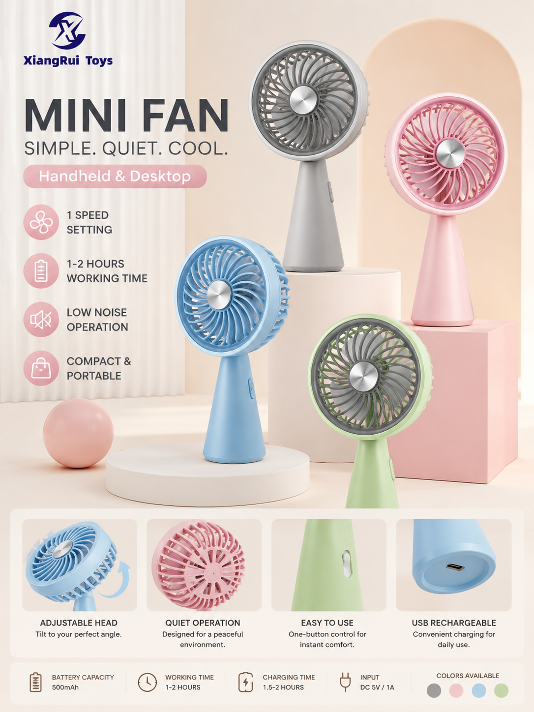 Rechargeable Handheld Fan NO.21
