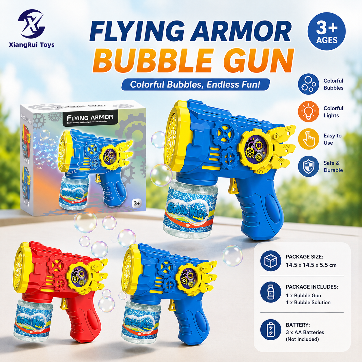 Handheld Bubble Gun X3